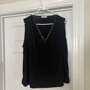Black and white Calvin Klein blouse